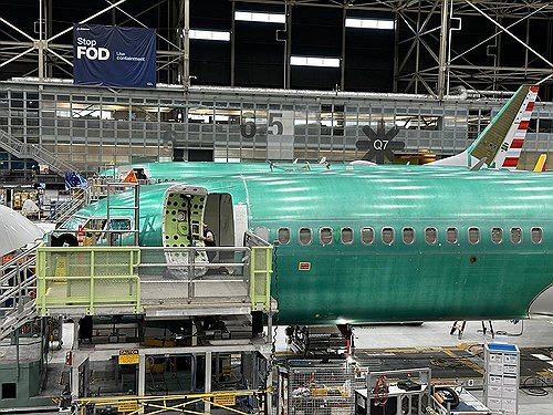 보잉 렌턴 공장에서 조립중인 737맥스 여객기[연합뉴스 자료사진]